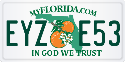 FL license plate EYZE53