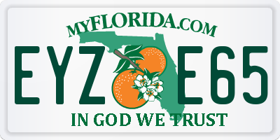 FL license plate EYZE65