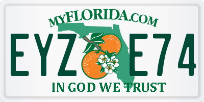 FL license plate EYZE74