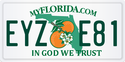 FL license plate EYZE81