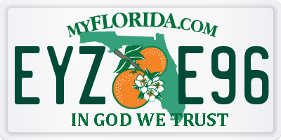 FL license plate EYZE96