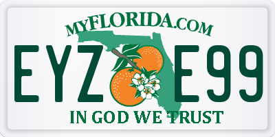 FL license plate EYZE99