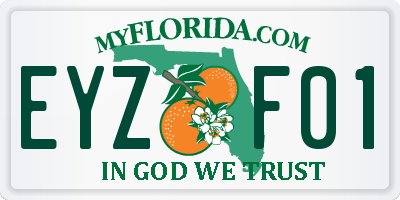 FL license plate EYZF01