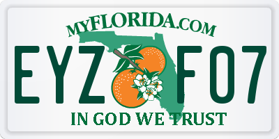 FL license plate EYZF07