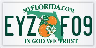 FL license plate EYZF09