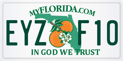 FL license plate EYZF10