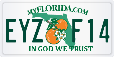 FL license plate EYZF14