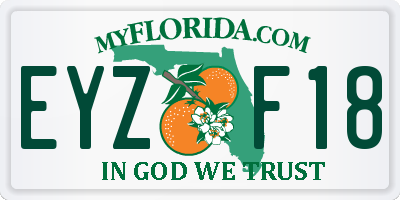 FL license plate EYZF18