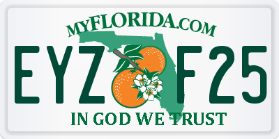 FL license plate EYZF25