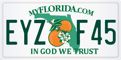 FL license plate EYZF45