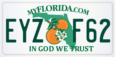 FL license plate EYZF62