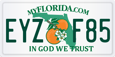 FL license plate EYZF85