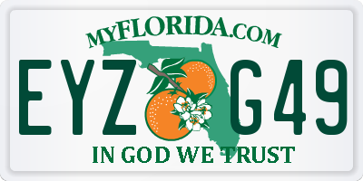 FL license plate EYZG49
