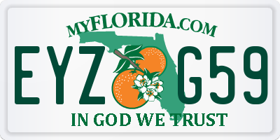 FL license plate EYZG59