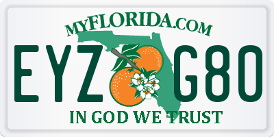 FL license plate EYZG80