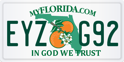FL license plate EYZG92