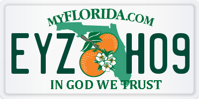 FL license plate EYZH09