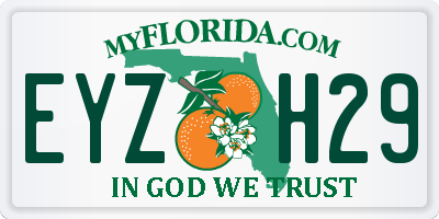 FL license plate EYZH29