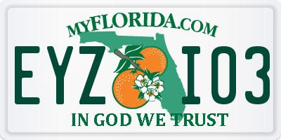 FL license plate EYZI03