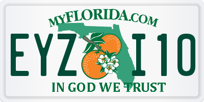 FL license plate EYZI10