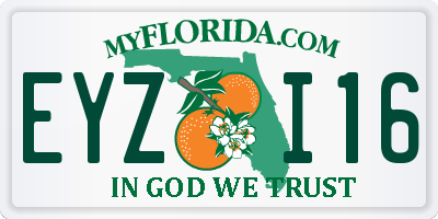FL license plate EYZI16