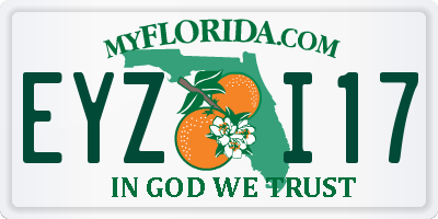 FL license plate EYZI17