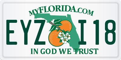 FL license plate EYZI18