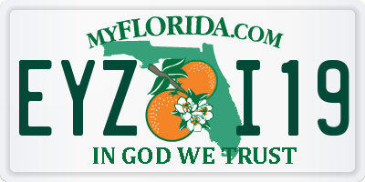 FL license plate EYZI19