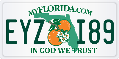 FL license plate EYZI89