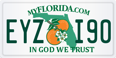 FL license plate EYZI90
