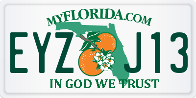 FL license plate EYZJ13