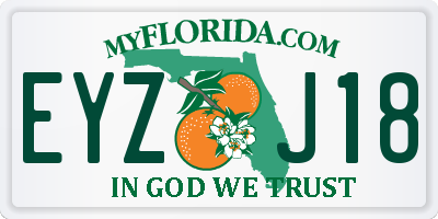 FL license plate EYZJ18