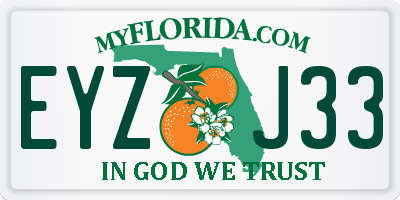 FL license plate EYZJ33