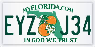 FL license plate EYZJ34