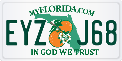 FL license plate EYZJ68