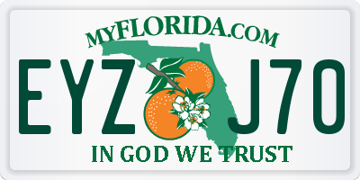 FL license plate EYZJ70