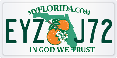 FL license plate EYZJ72