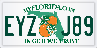 FL license plate EYZJ89