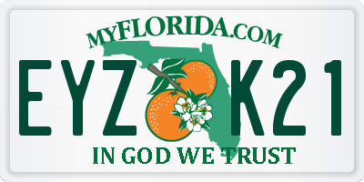 FL license plate EYZK21
