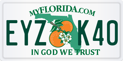 FL license plate EYZK40