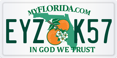 FL license plate EYZK57