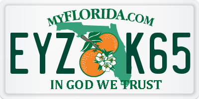 FL license plate EYZK65