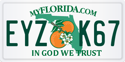 FL license plate EYZK67