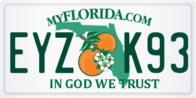 FL license plate EYZK93