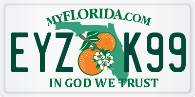 FL license plate EYZK99