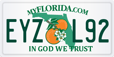 FL license plate EYZL92