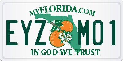 FL license plate EYZM01