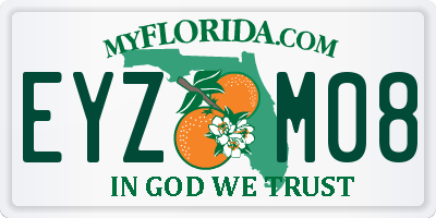FL license plate EYZM08