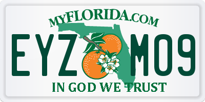 FL license plate EYZM09