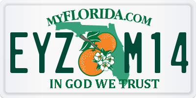 FL license plate EYZM14
